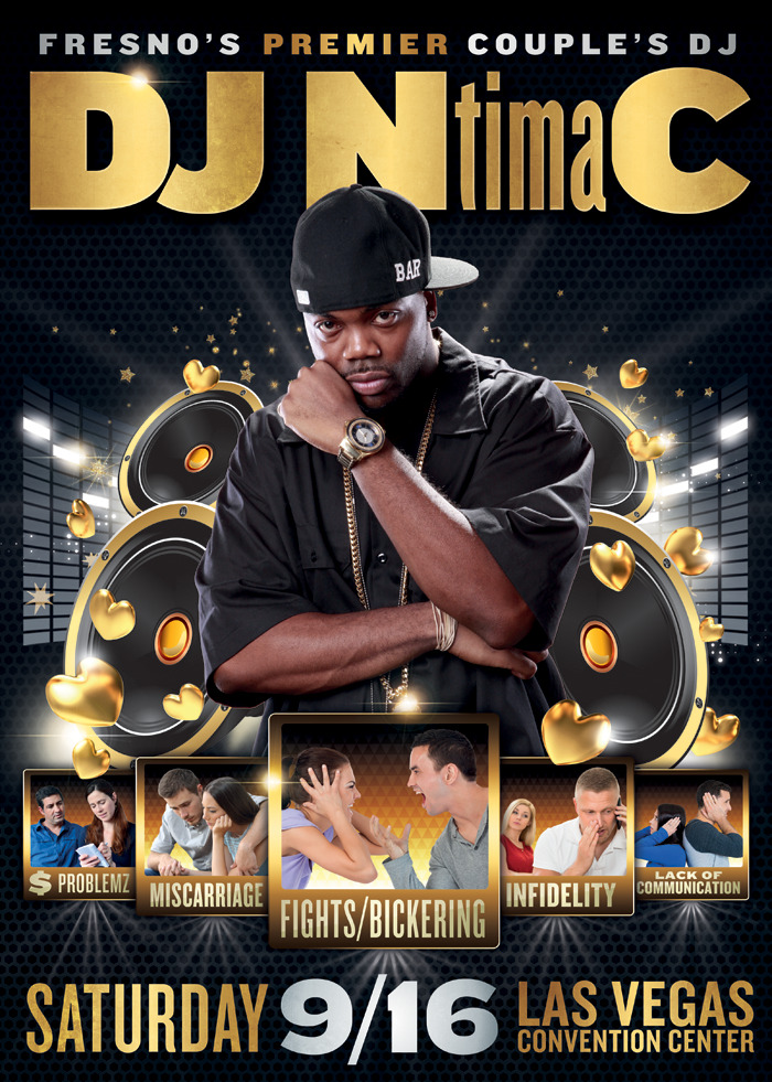 DJ NtimaC flyer, Las Vegas Convention Center LiarTownUSA